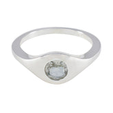 Natcha Glamorous Light Green Solitaire Ring Green Amethyst Green